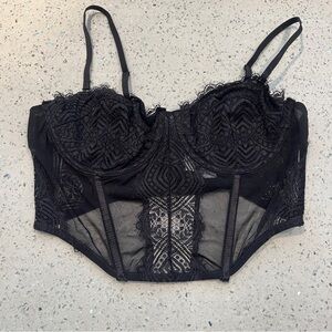 Garage Black Corset Top Medium